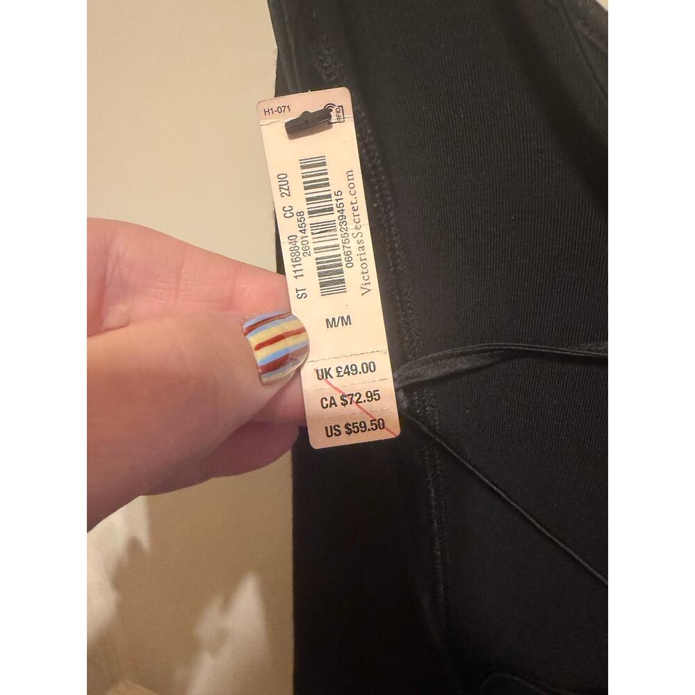 Victoria's Secret Black Maxi Dress Strappy Criss Cross Minimalist Slip Dress M - Picture 6 of 11